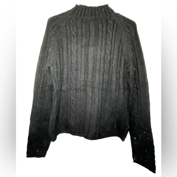 Urban Outfitters Bdg Black Sequin Sparkly Mock Neck Sweater Size Large - Picture 2 of 6